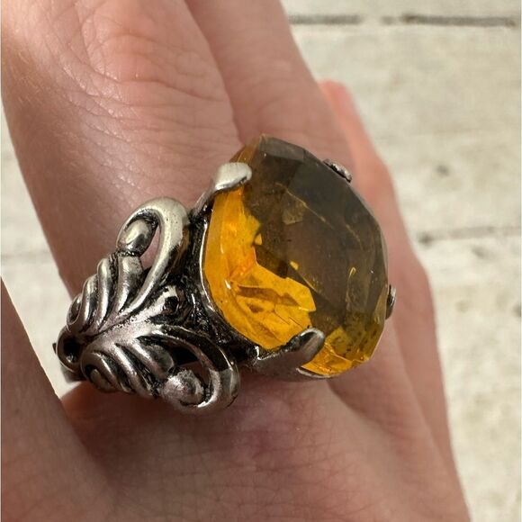 Vintage West German Adjustable Scroll Work Ring - Picture 1 of 9